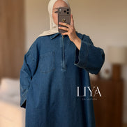 Robe en DENIM - 100% coton