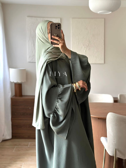 Abaya à zip "Maïssa" - Plusieurs coloris (Option allaitement)