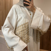 Kimono en effet lin - Or
