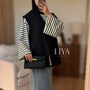 Blazer manche courte oversized - NOIR