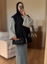 Blazer manche courte oversized - NOIR