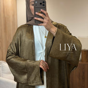 Kimono en effet SATIN - Olive