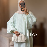 Robe bouffante à rayure