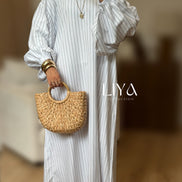 Robe bouffante à rayure