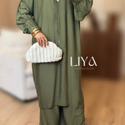 Ensemble pantalon en effet lin - Plusieurs coloris