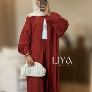 Ensemble pantalon en effet lin - Plusieurs coloris