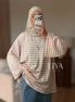 T-shirt marin - Rose