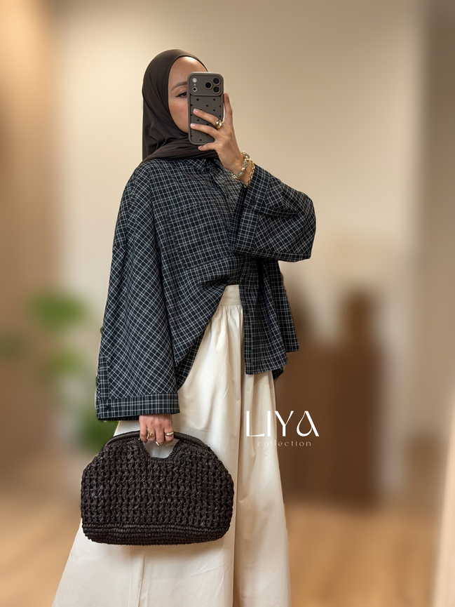 Chemise oversized à carreaux