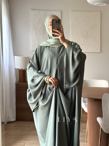 Abaya à zip "Maïssa" - Plusieurs coloris (Option allaitement)