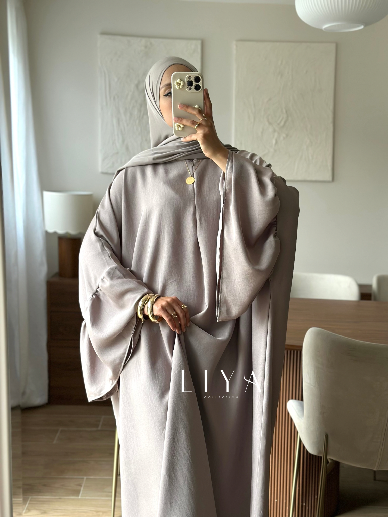 Abaya à zip 