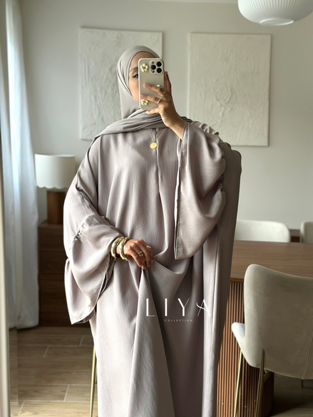 Abaya à zip "Maïssa" - Plusieurs coloris (Option allaitement)