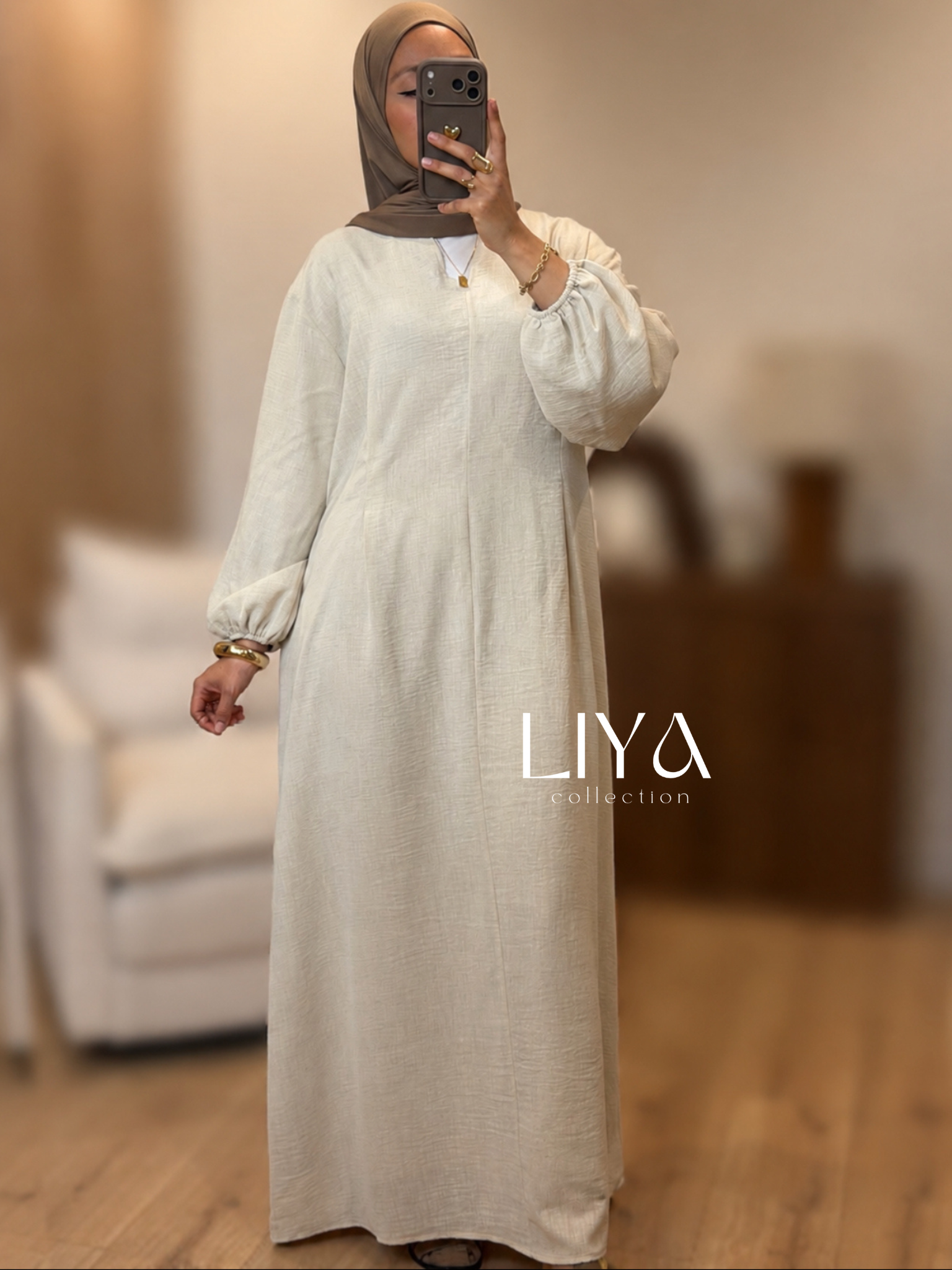 Robe en effet lin 